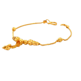 22k Yellow Gold Pristine Charm Ball-Bead Bracelet measuring 5mm thickness x 7 inch length